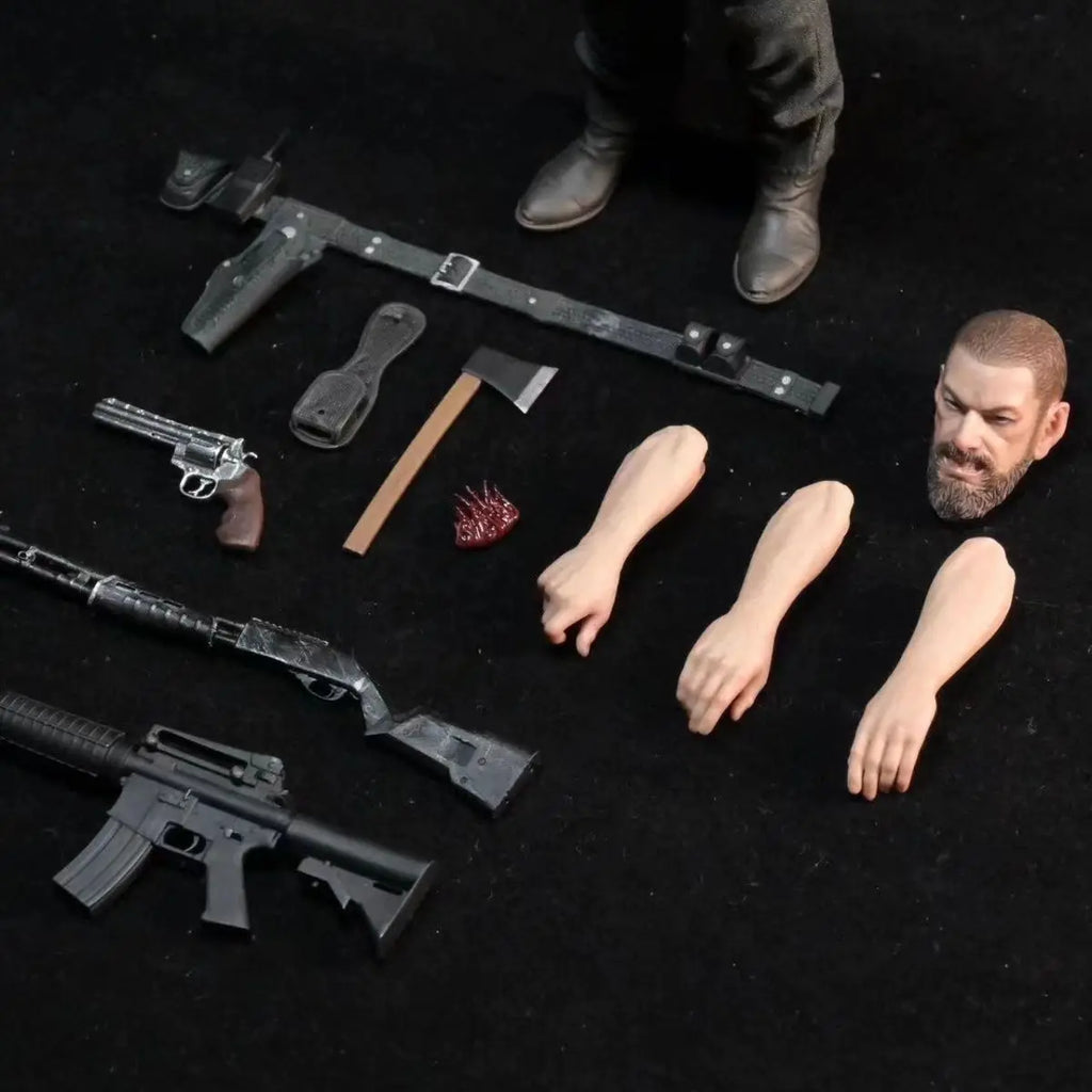 Kraken Studio 1/12 Scale Collectible Figure Terrifying Zombie Police Killer Rick Full Set 6Inch Men Soldier Action Figure Model
