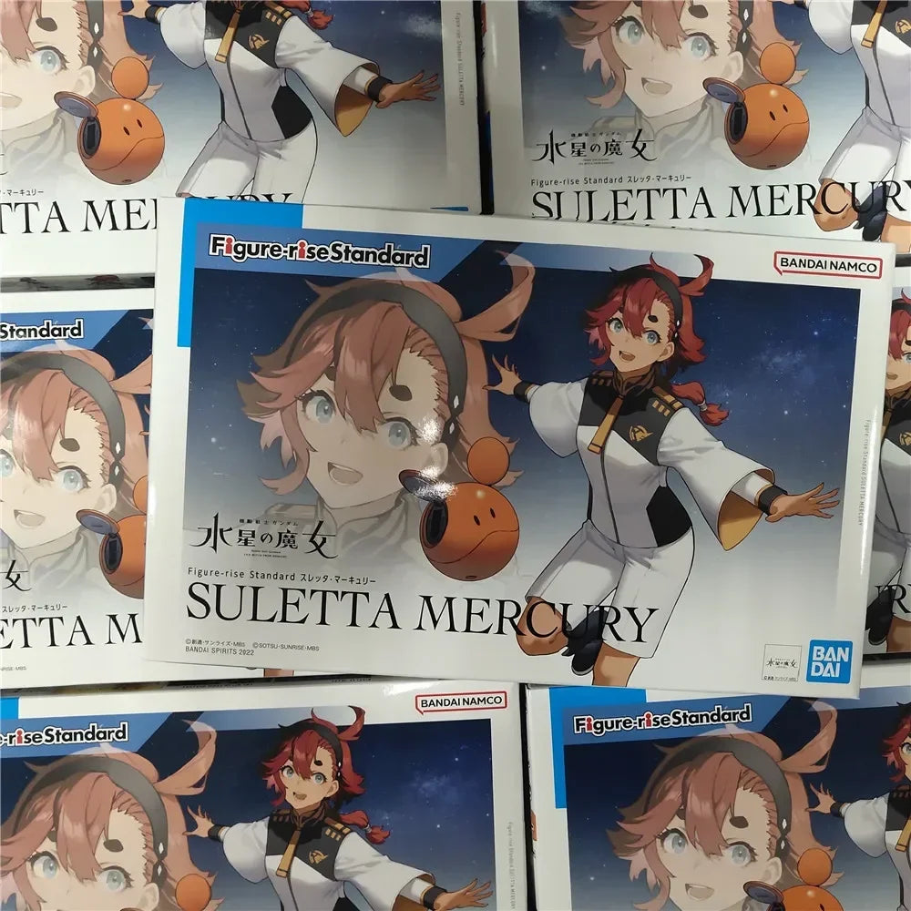 Bandai Original Anime The Witch From Figure-rise FRS Mercury Suletta Mercury Joint Movable Figure Assembled Model Toys Gift