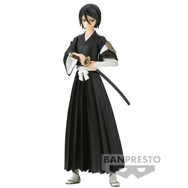 Original Bandai BLEACH Solid and Souls Bleach Unohana Retsu Inoue Orihime Zaraki Kenpachi Abarai Renji Anime Figure Model Toys
