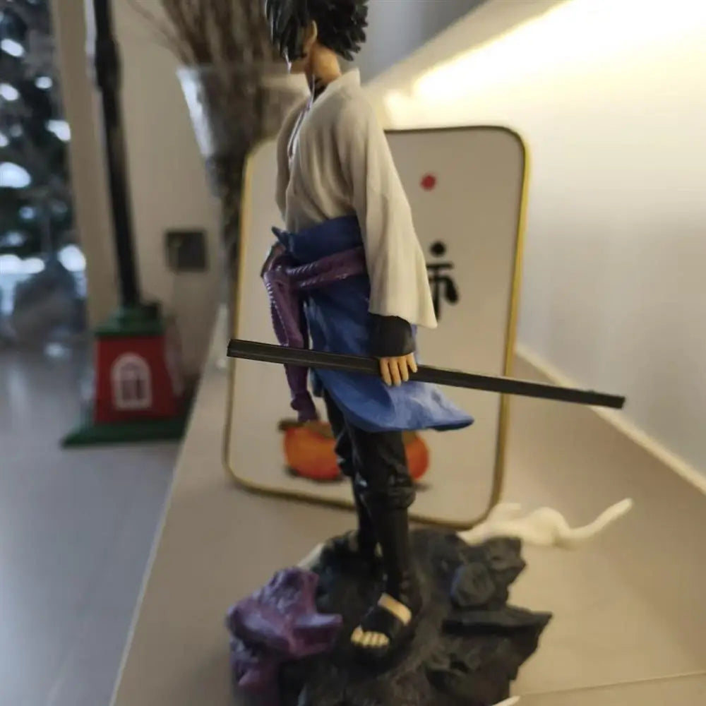 27cm Naruto Anime Figures Uchiha Sasuke Action Figure Statue Model Doll Collection Toys Gifts