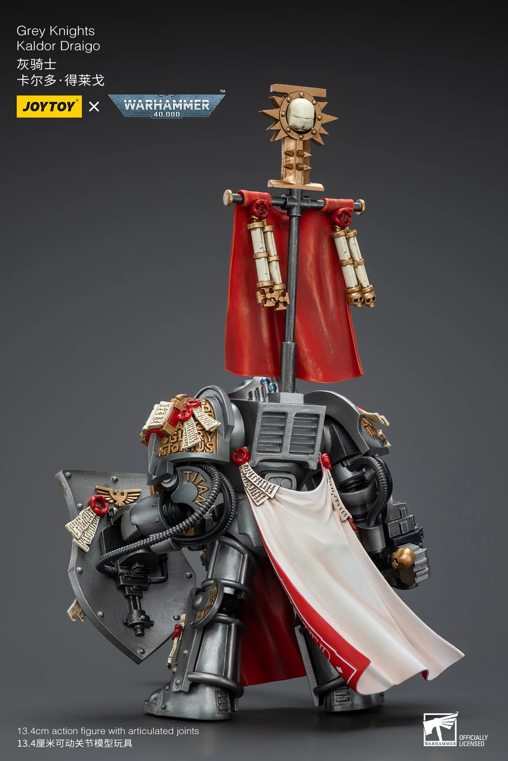 JOYTOY 1/18 Action Figure 40K Grey Knights Kaldor Draigo Re-issue Version Anime Model Toy 100%Original in Stock