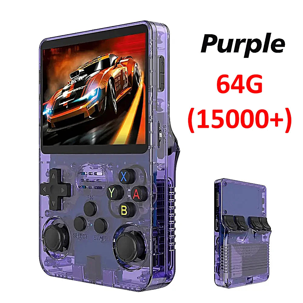 Portable Pocket Video Player 64GB 128G R36S Retro Handheld Video Game Console Linux System 3.5 Inch IPS Screen to 20000 Games