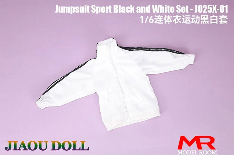 JO25X-01 1/6 Scale Female Sports Wear Jumpsuit Jacket Clothes Model Fit 12'' JIAOU TBL Soldier Action Figure Body Dolls