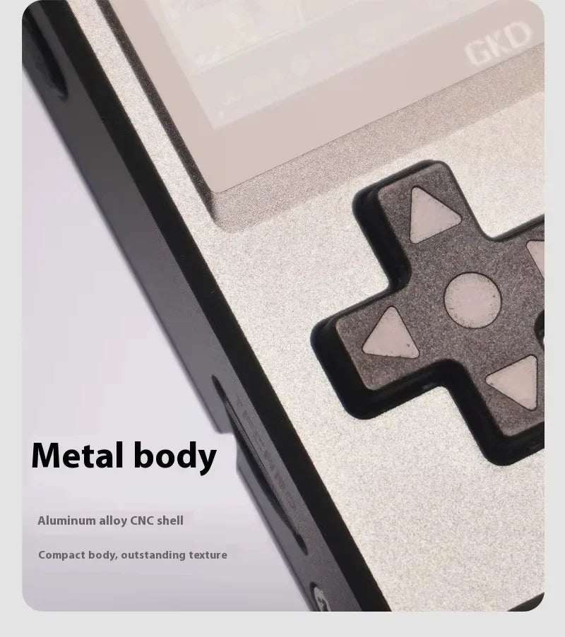 5000+ Spiele 2025 GKD Pixel 2 Handheld-Spielkonsole aus Metall, 2,4 Zoll IPS, 640 x 480, Retro, PSP, PSone, 64 GB, CNC, tragbar, Geburtstagsgeschenk
