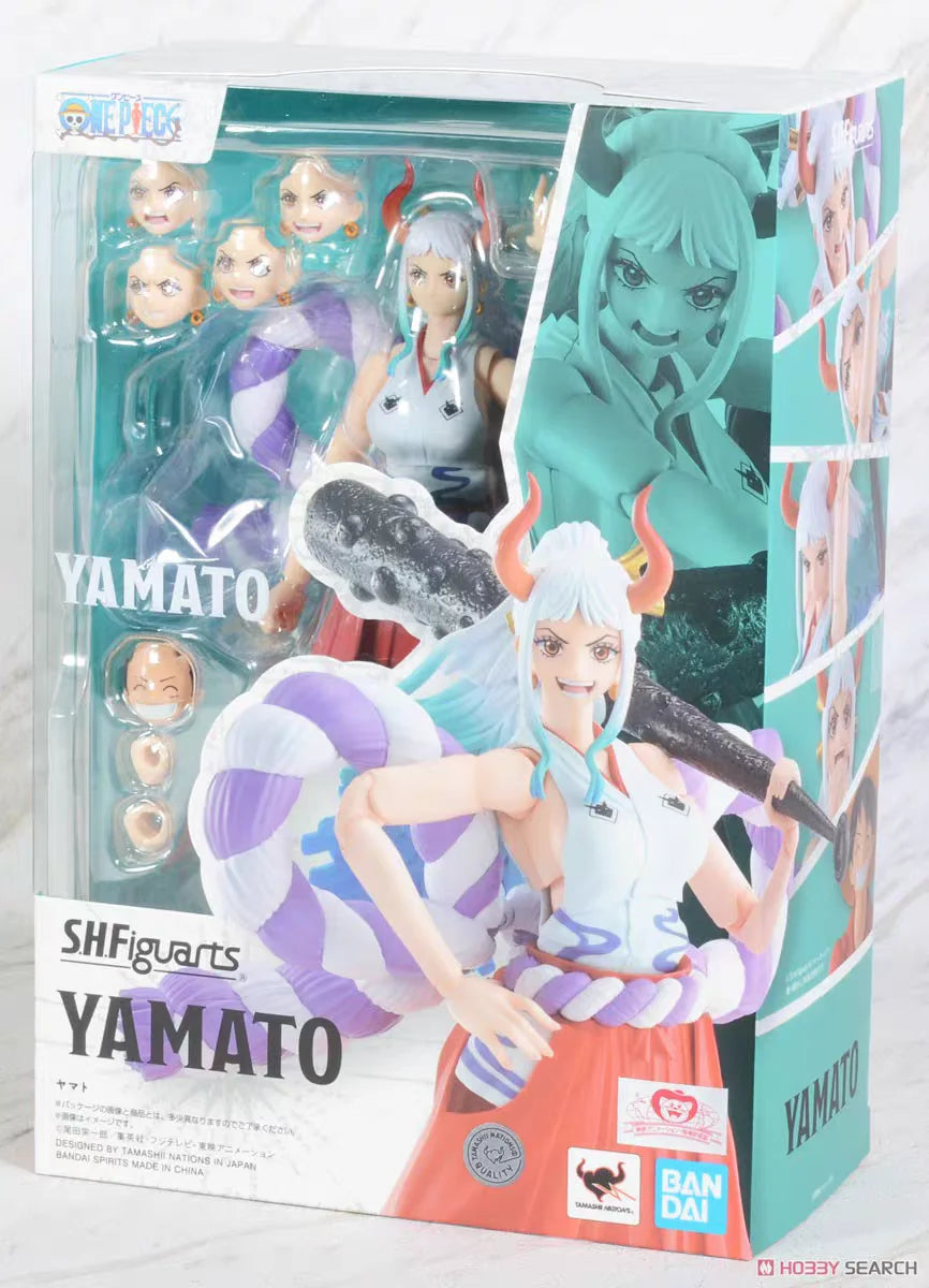 100%Original Bandai in Stock One Piece S.H.Figuarts SHF Sanji / Luffy / Zoro / Yamato The Raid on Onigashima Anime Figures Model