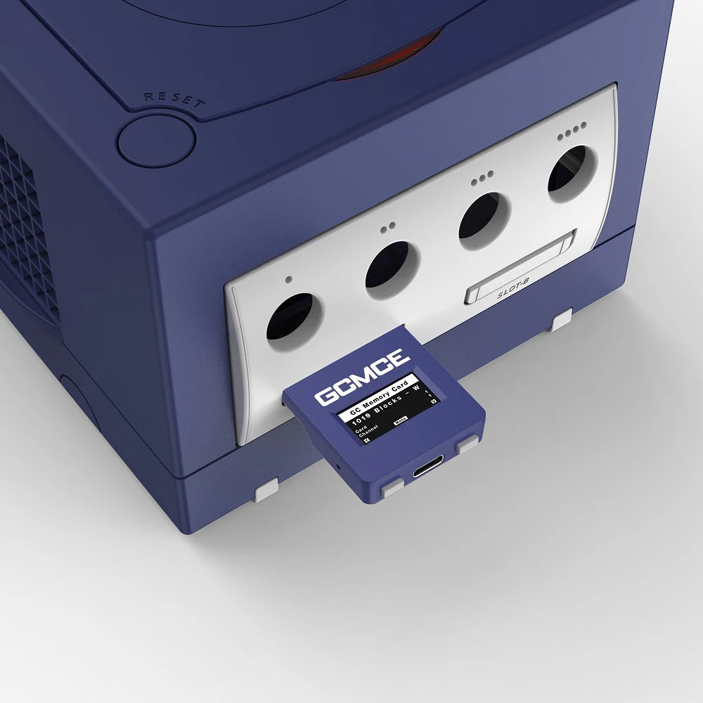 Bitfunx Game Saves Memory Card GCMCE FlipperMCE With OLED Display for Nintendo GameCube Wii RVL001 Game Console