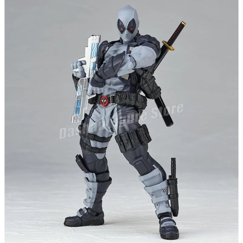 Erstaunliche Yamaguchi 025EX Deadpool 3 Actionfigur PVC-Kollektion 15 cm Revoltech Wade Winston Wilson Bewegliche Figuren Modellspielzeug