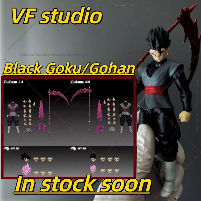 【In Stock Soon！】 VITOFORGE VF Studio Dragon Ball SHF ‘‘Unknown Scythe Lord’’ Black Goku/Gohan 1/12 Action Figures Anime Figures