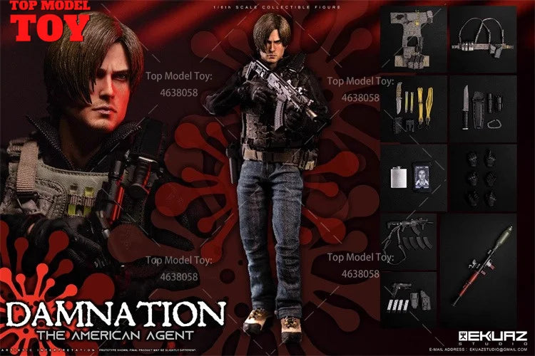 2025 Q2 EKUAZ STUDIO EKS09 1/6 The American Agent Male Soldier Figurine Model 12'' Action Figure Full Set for Collectible