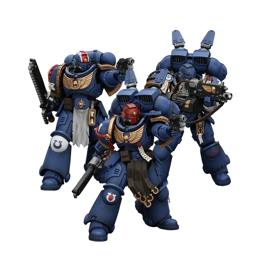 【In Stock】JOYTOY Warhammer 40K Ultramarines Lieutenant Titus Gadriel Chairon Anime Model Toys Collection 1/18 Action Figures