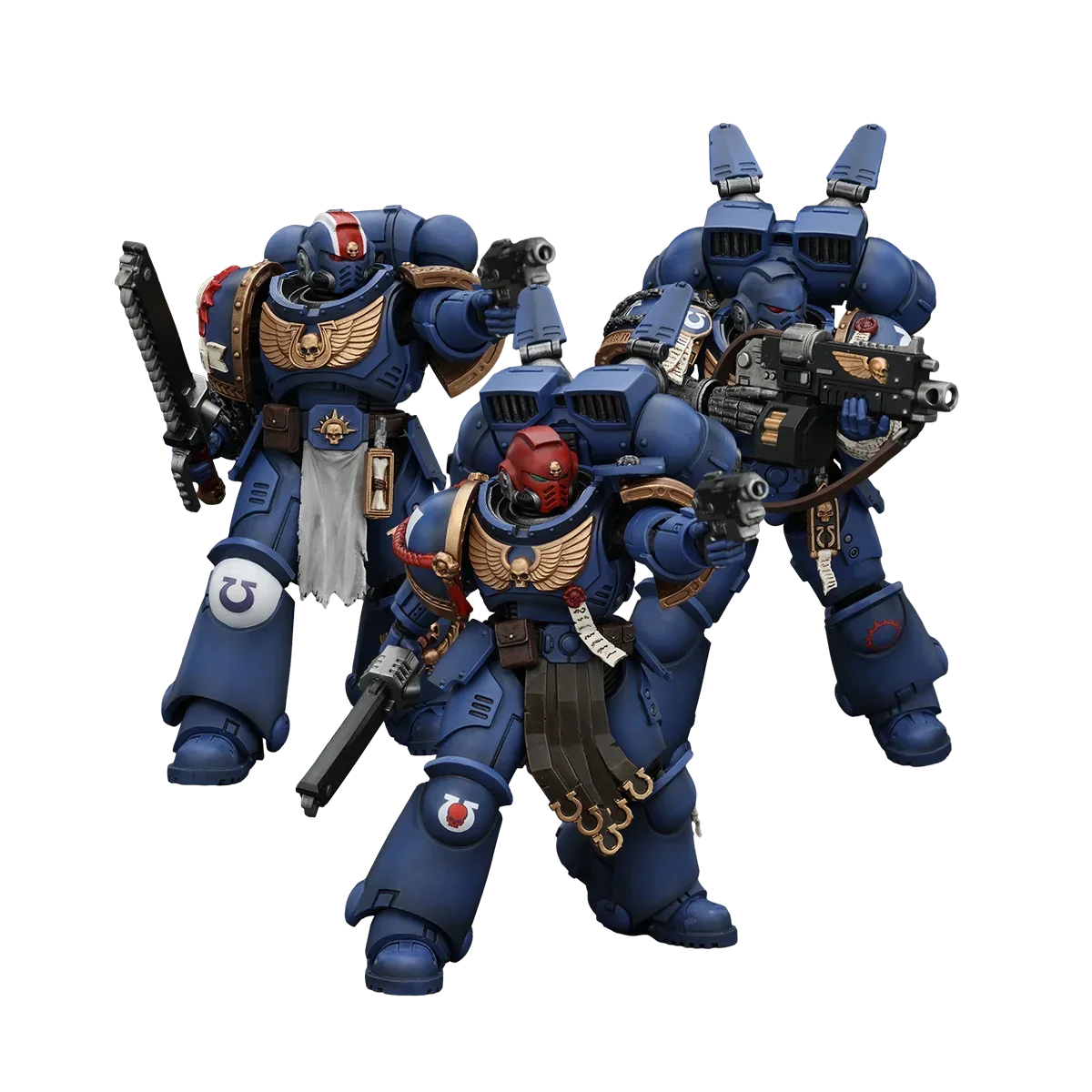 【In Stock】JOYTOY Warhammer 40K Ultramarines Lieutenant Titus Gadriel Chairon Anime Model Toys Collection 1/18 Action Figures