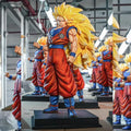 New Cartoon Animation Peripheral Desktop Chassis Ornaments 2% Super Monkey King Super Saiya Man Hand Operated Anime Model
