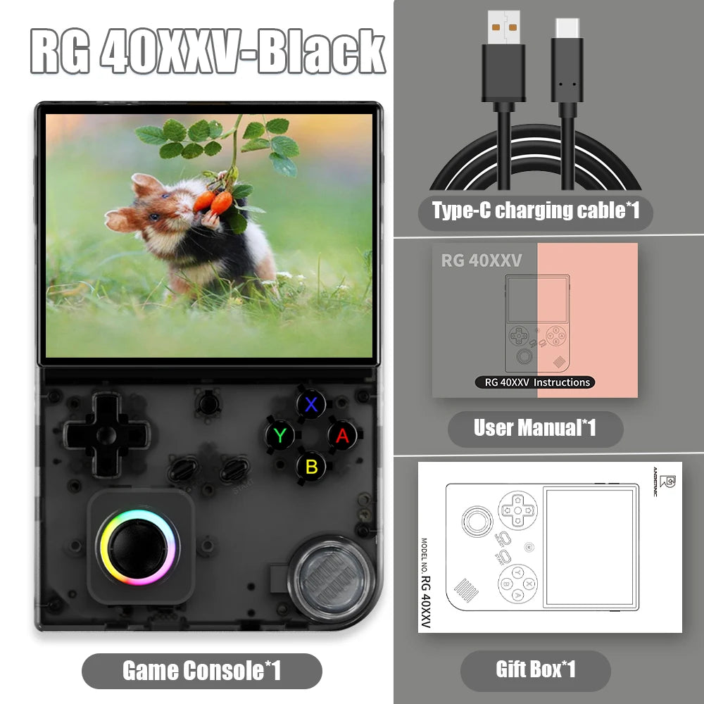 ANBERNIC RG 40XXV 64 Bit Linux 4.0'' IPS 640*480 Screen Portable Game Player TV-HD-Out 3200mAh Battery RG40XXV RGB joystick Gift