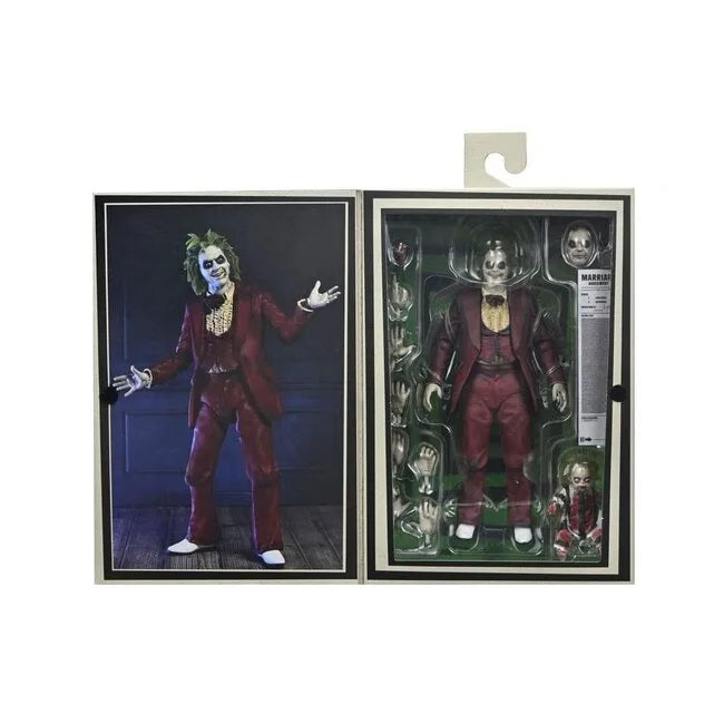 NECA 57305 Toys Beetlejuice Beetlejuice Action Figure Ultimate "Red Tuxedo" Beetlejuice 18 cm Collection Original Doll Gift