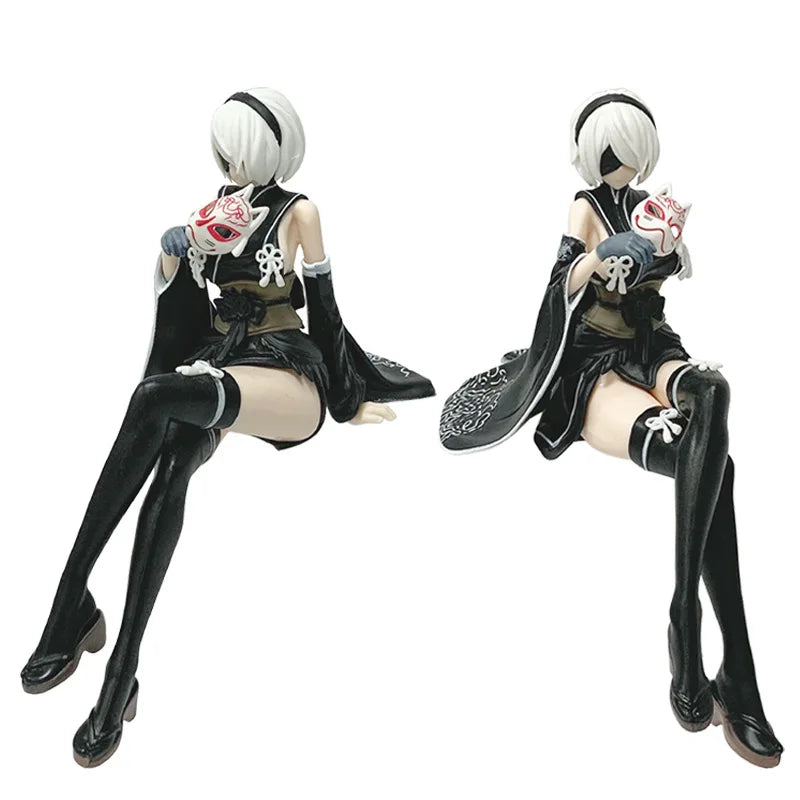 22CM Anime Game NieR:Automata Ver1.1a Figure Pod 042 YoRHa No. 2 Type B J 1/8 Scene kimono Model Toy Doll Aciton Figure PVC