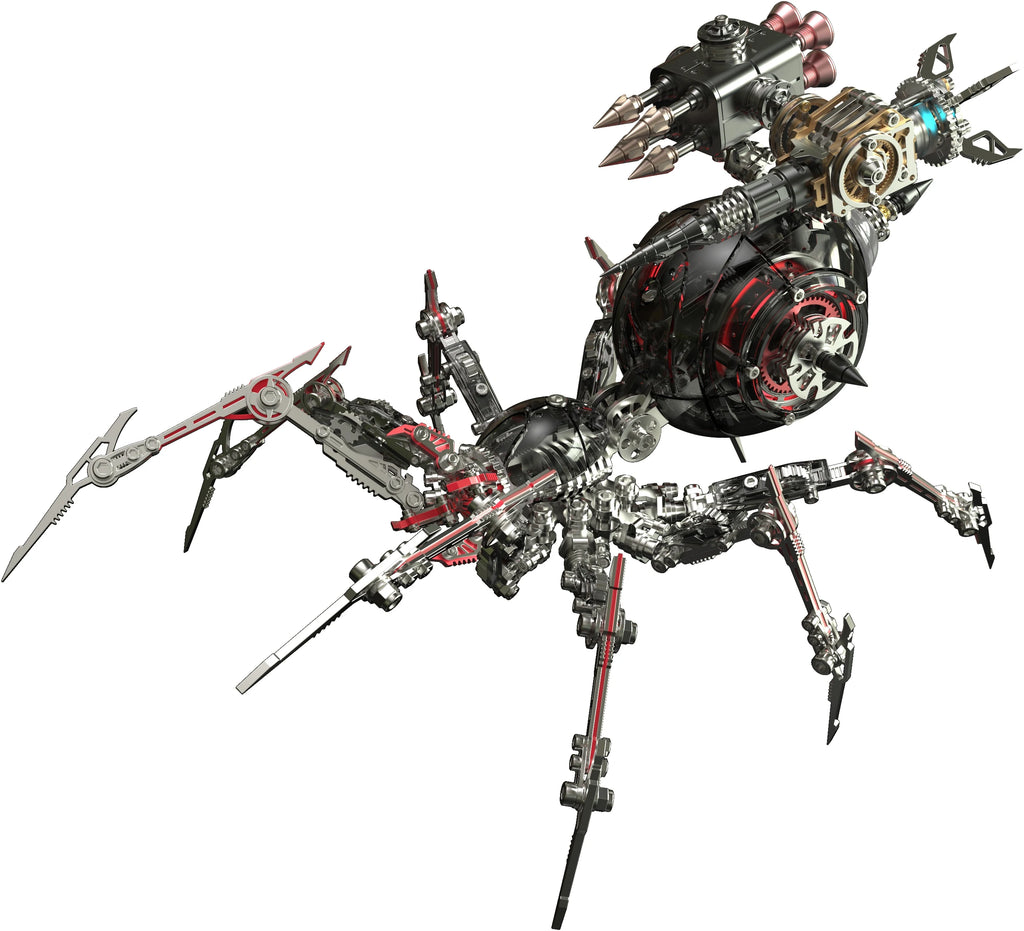 3D metal puzzle assembly toy ornament mechanical spider challenge high difficulty assembly model special gift