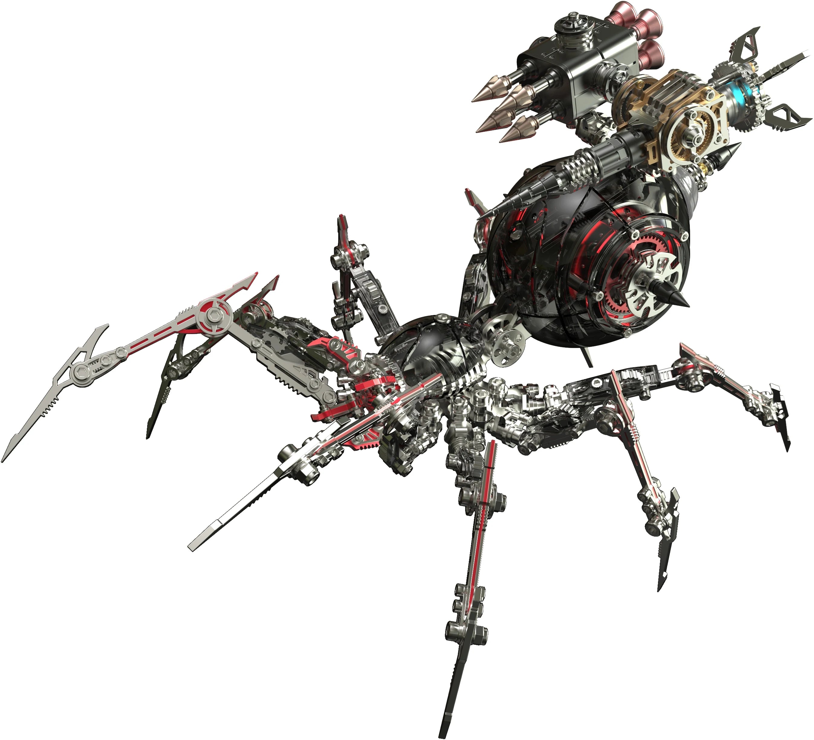 3D metal puzzle assembly toy ornament mechanical spider challenge high difficulty assembly model special gift