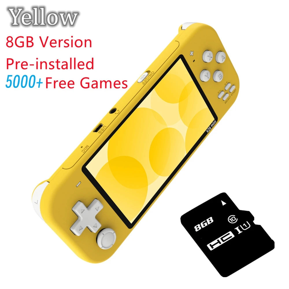 X20 mini 4,3 inch IPS bildschirm Handheld Tragbare Spielkonsole 32GB 8GB 5000 spiele für 8/16/32 bit Arcade Video spiele kind geschenk