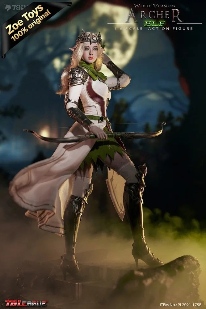 TBLeague PL2021-175B Elf Archer White Version 1/6 Scale Action Figure Seamless Silicone Body with Metal Skeleton In Stock