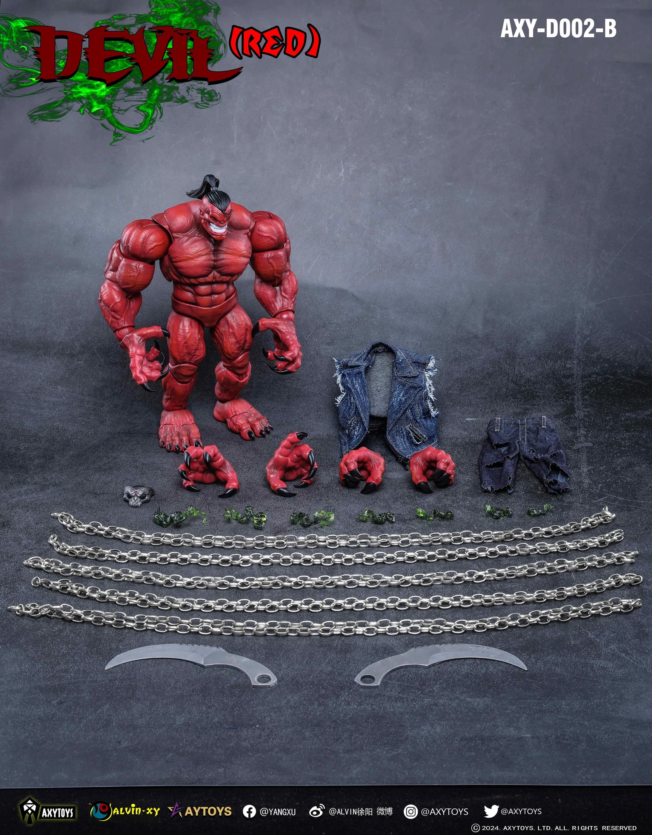 Axytoys Axy-D001-A 1/12 Men Soldier Devil Red Grey Orcs Demon Full Set 6inch Action Figure Collectible Toys Gifts