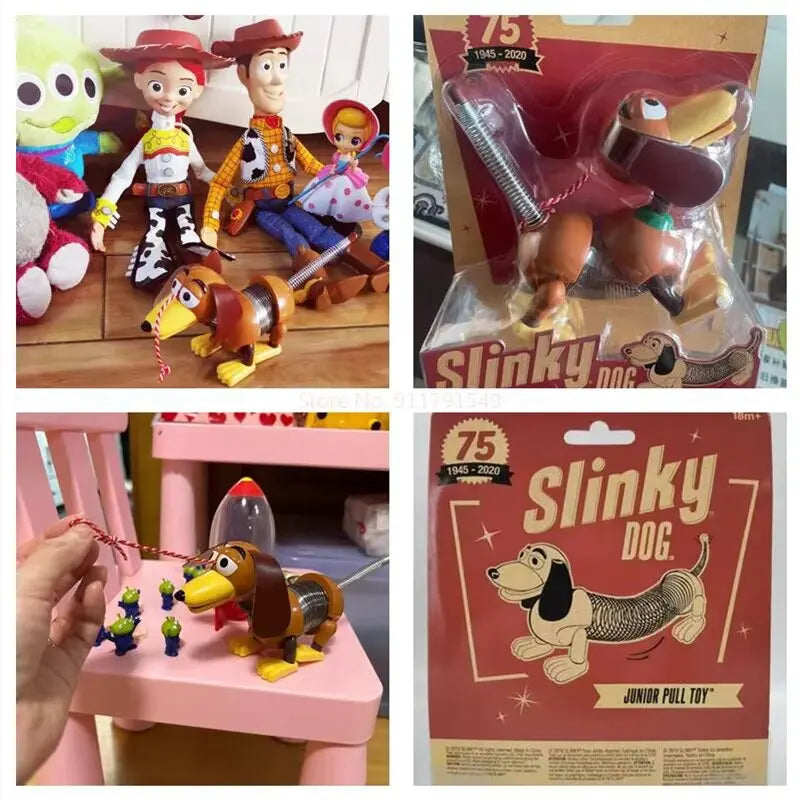 Disney Pixar Toy Story Stretch Slinky Dog Action Figures Toys Sheepherder Slinky Dog Woody Anime Figure Dolls Gifts for Kids