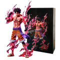 One Piece Figures Busoshoku Haki Emission Monkey D Luffy Action Figure Anime Collection 32cm Gear Second Luffy Statue Model Toys