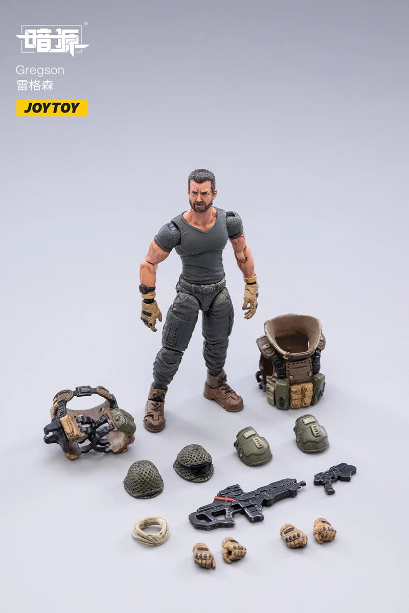 JOYTOY 1/18 Action Figure Dark Source Characters Trio Toy Soldiers Anime Figurines Military Model for Hobby Collection