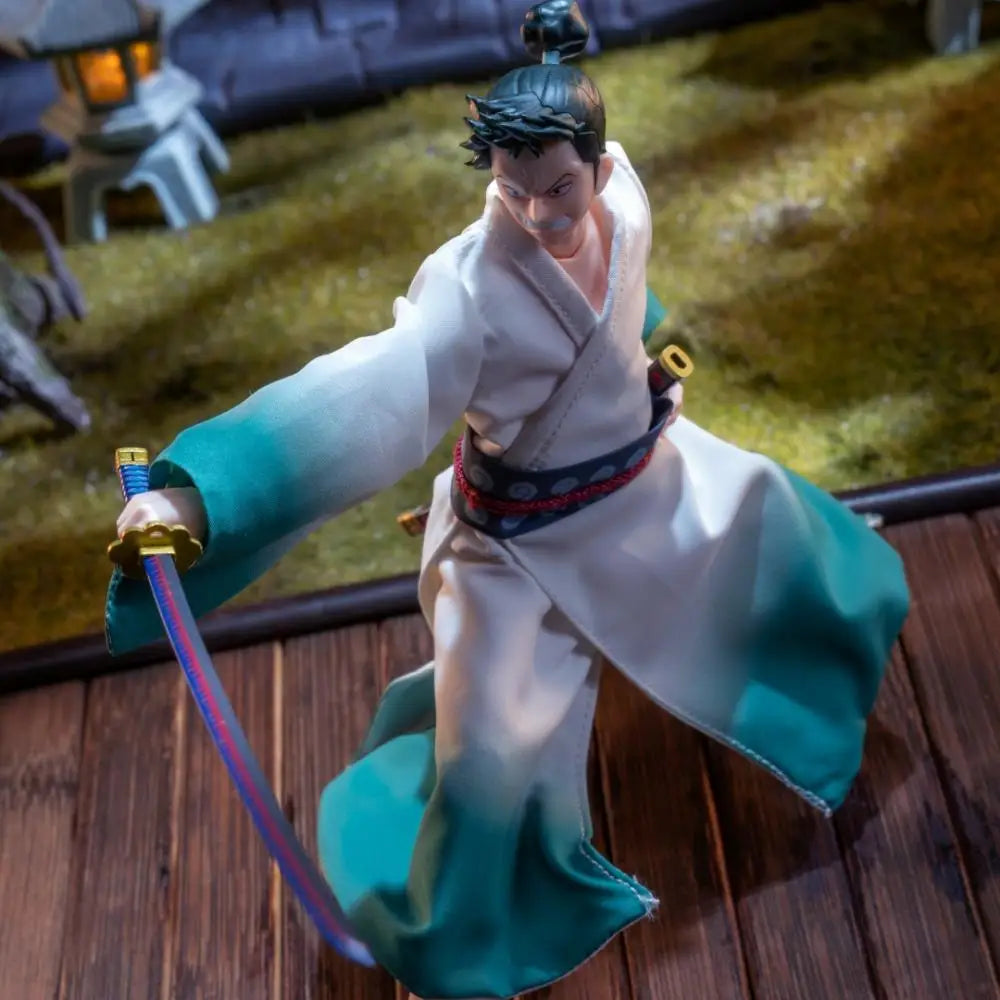 One piece  SHF Anime NEW Handmade Great Swordsman Shimotsuki Ryuma Kimono clothes Built In Iron Wire Is Suitable for 1/12 Toys