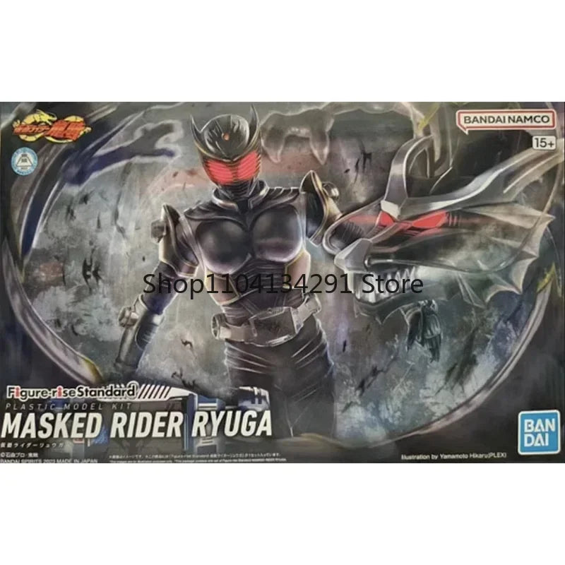 Bandai Original Figure-rise Standard Masked Kamen Rider Anime Model RYUGA RYUKI Joints Movable Action Figure Toys Gifts for Kids