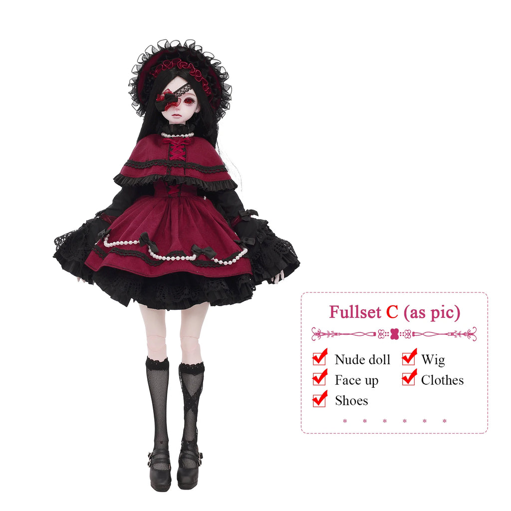Joybjd Beeno C 1/4 BJD - Muxi Body Gothic Lolita Mid-Century Dark Elegance Full Poseable Set | Limited Edition Female Doll