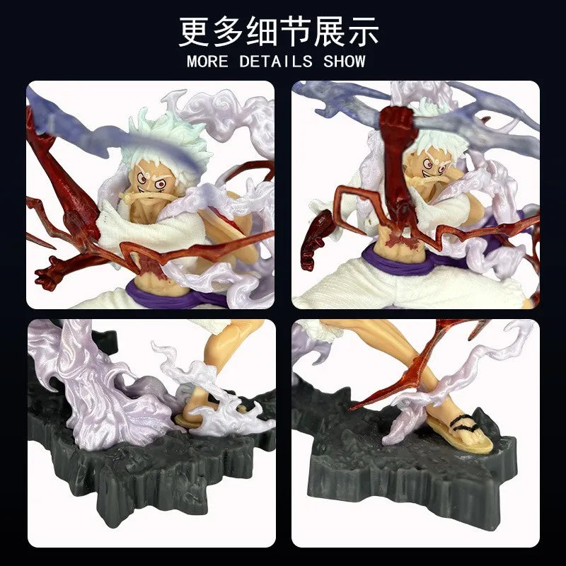 One Piece Wink Studio Small Thunderbolt Nikalufei 12CM Statue Model Handmade Ornament
