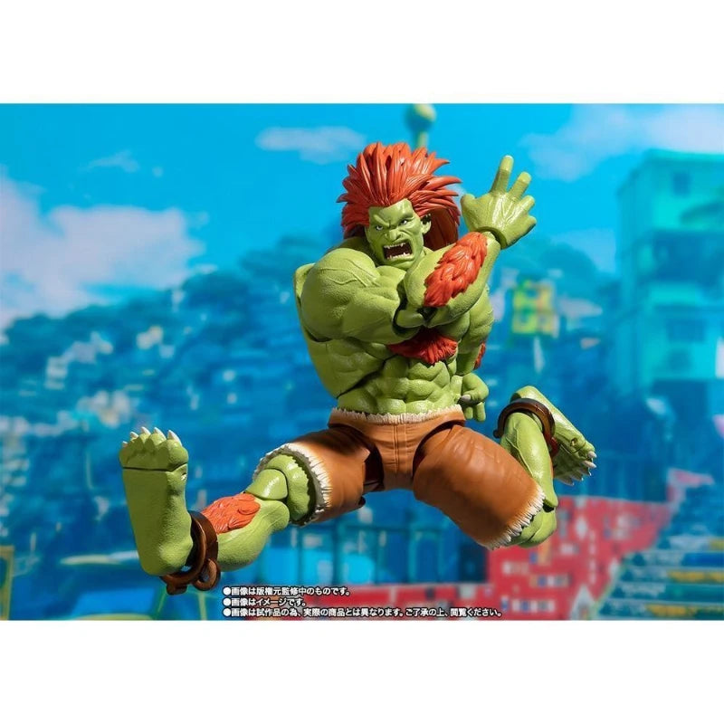 Bandai Genuine Soul Limited SHF Street Fighter Blanca Green Wolf Beast Electric Wolf Lion Action Doll Model Toy