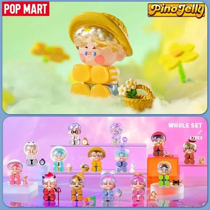 POP MART Pino Jelly How Are You Feeling Today Series Blind Box Toys Kawaii Anime Action Figure Surprise Mystery Box Dolls Girls