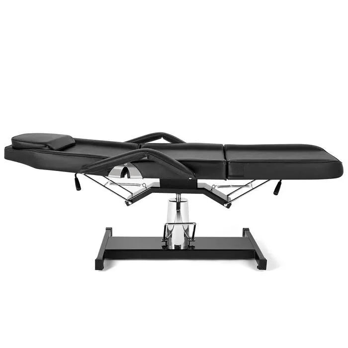 OmySalon Gesichtsmassagebett, 185 cm, 360° drehbar, hydraulisch, höhenverstellbar, Schwarz