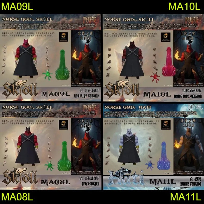 In Stock Original Dimensional Myth Nordic Wolf God MA 08 09 10 Chasing Sun Skol 11 Chasing Moon Hati 1/12 Toy Collection Gift