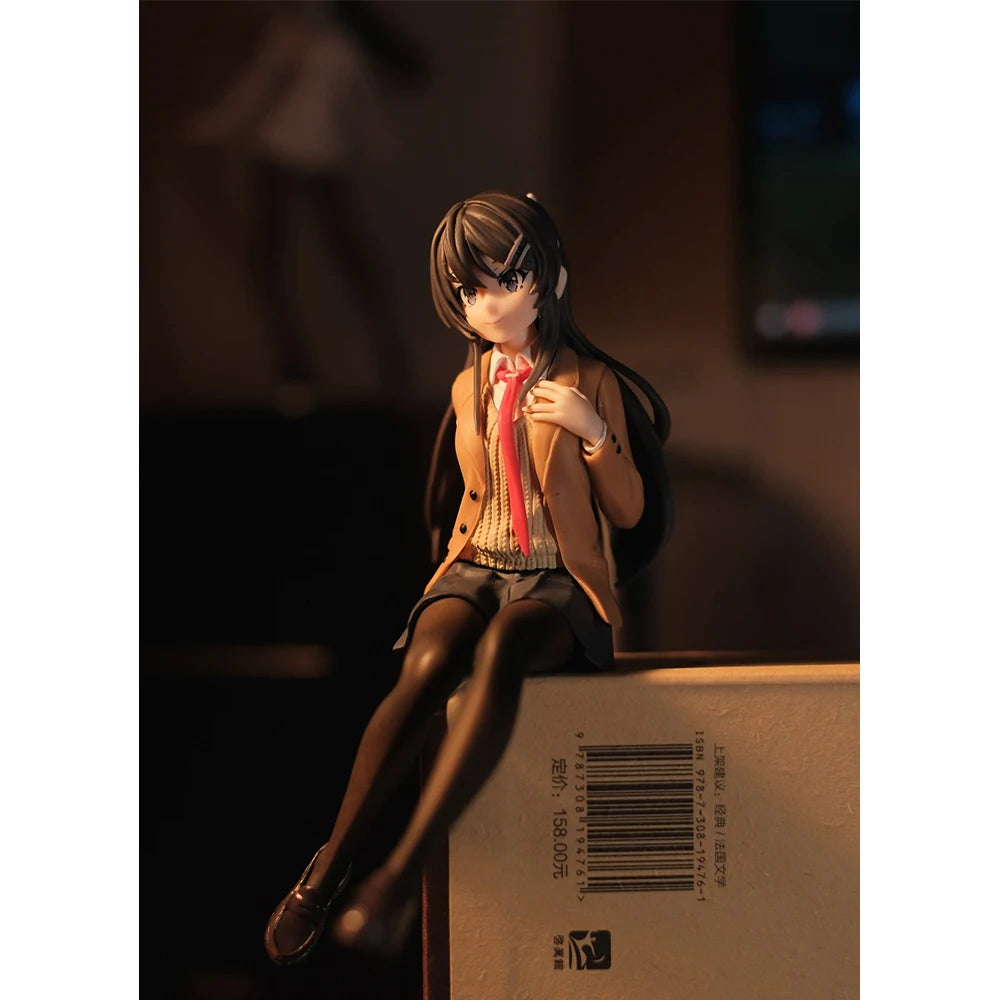 Anime Bunny Girl figure Sakurajima Mai figuras Cute anime JK girl Action Figure Sitting Pose model statue Collect Toy doll Gifts