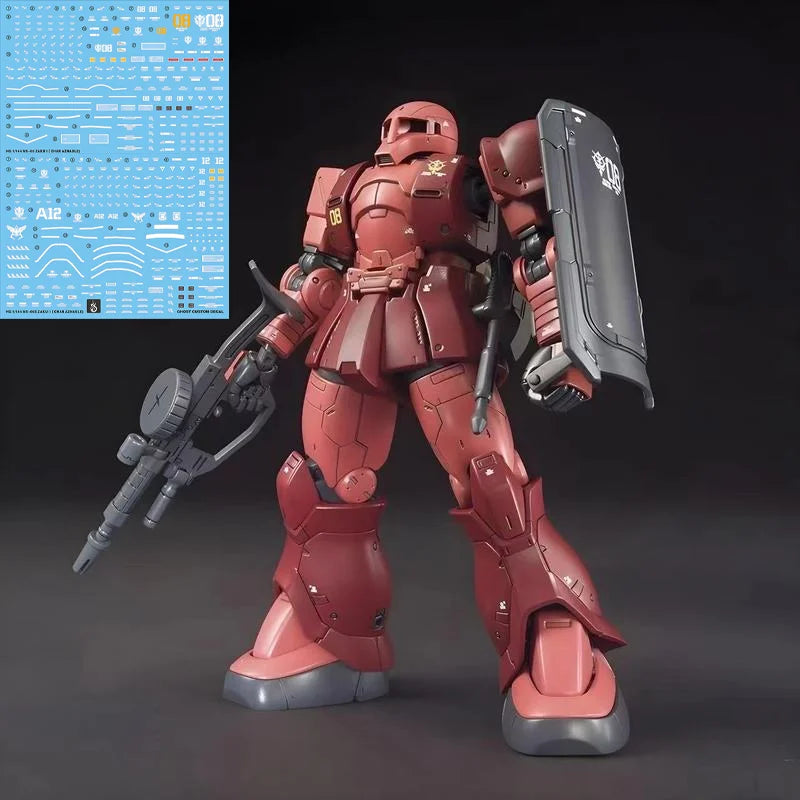Gto 015 Hg 1/144 Ms-05 Old Red Zaku Char Aznable Dedicated Machine Assembly Model Kit Action Figures  Desktop Ornament Boys Toys