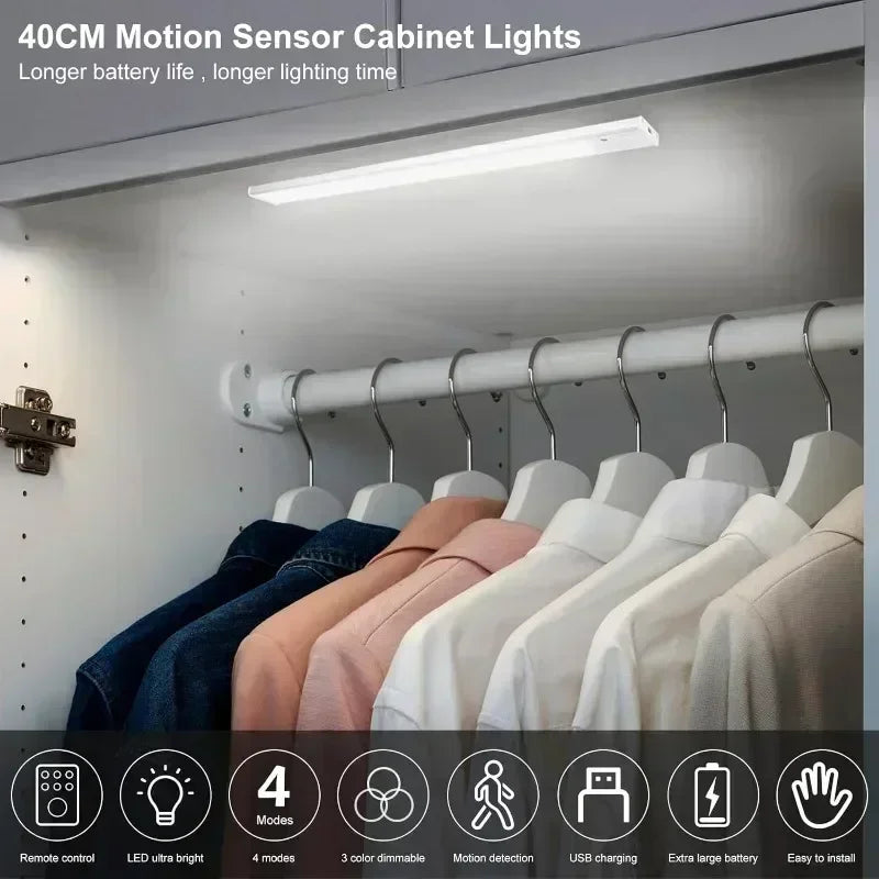 Xiaomi Wireless LED Night Light Motion Sensor USB Rechargeable For Kitchen Cabinet Night Light Wardrobe Desk Lamp Room Decor