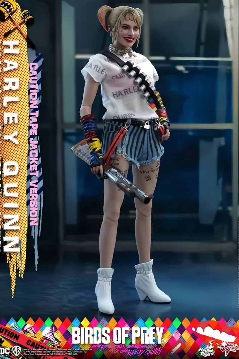 Original Hot Toys 1/6 Harley Quinn Action Figure Birds Of Prey Ht Mms565 Anime Figure The Clown'S Girl Model Toy Collection Gift