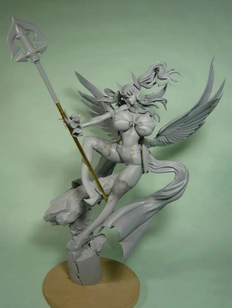 Anime Absolute White Magic Girl Kuramoto Erika Figures kawaii resin GK DIY manual White assembly Model Statue Toys doll Gift