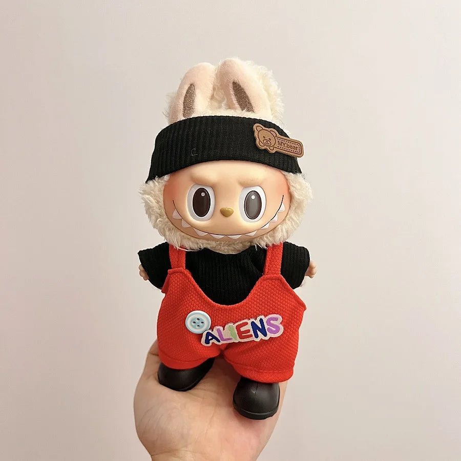 New Labubu Clothing Popular New Products Fashion Velcro 17cm Doll Cute Dress Casual Set Skirt Plush Toy Clothing