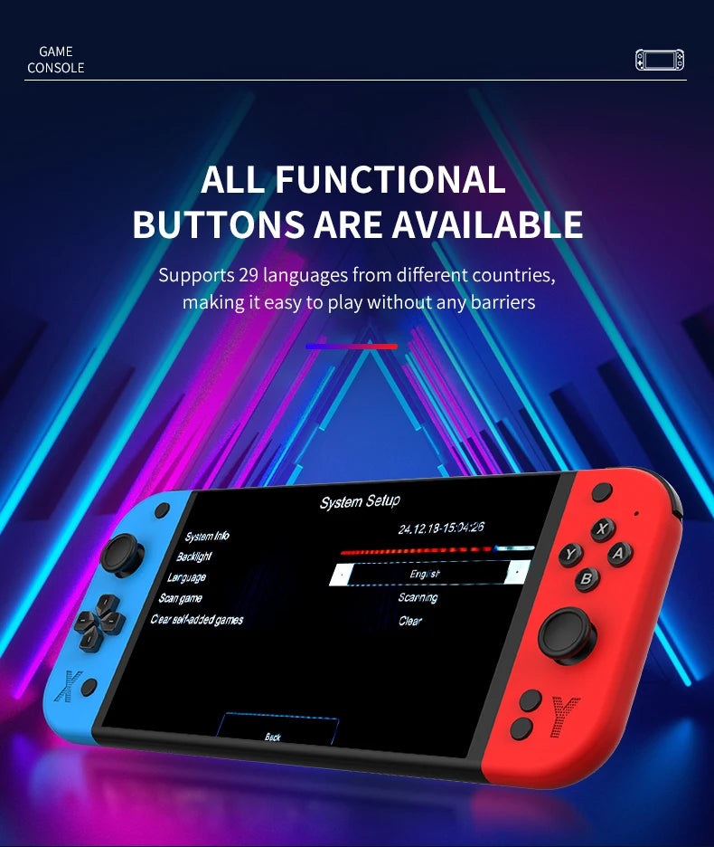64GB 4000mAh portable handheld game console arcade high-definition For PSP/PS1