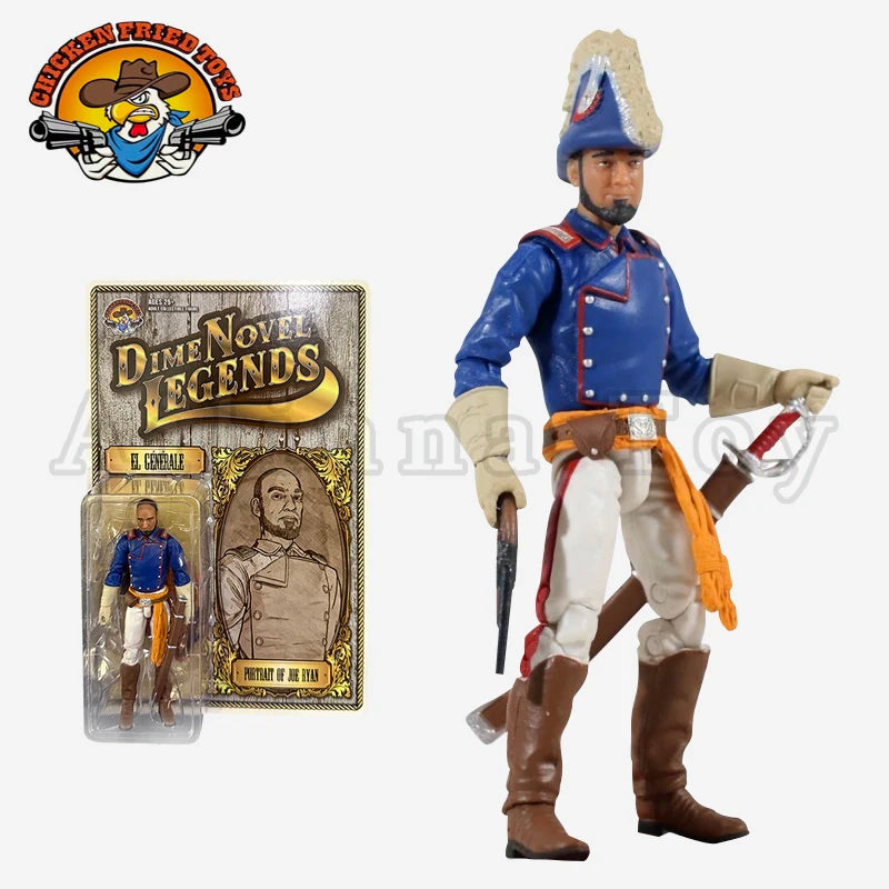 Chicken Fried Toys 1/18 3.75inch Action Figure Dime Novel Legends EL General Sargento Centinela Collection For Gift