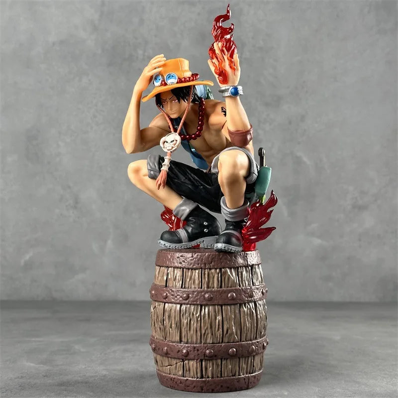 34cm One Piece Anime Figures  Monkey D Ace Sabo Action Figure Collection Model Ornaments Toys Gifts PVC