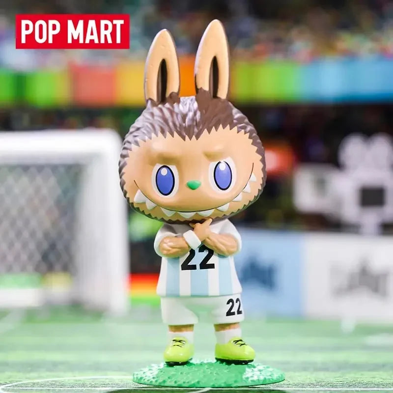 POP MART LABUBU ASOCIACION DEL FUTBOL ARGENTINO Серия Blind Box Мистериозна кутия Guess чанта Играчки Кукла Сладка Аниме Фигурка Настолна