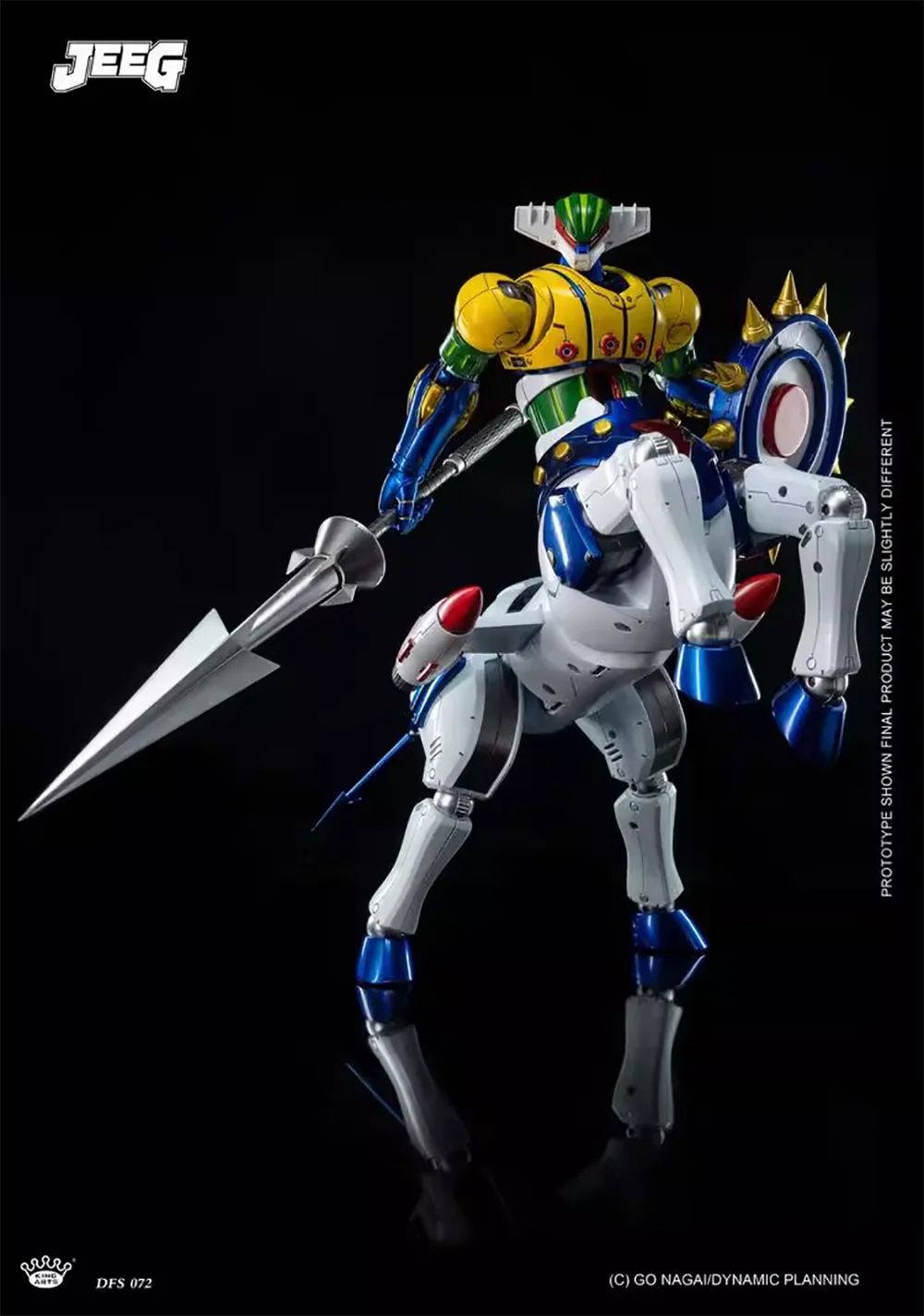 Original King Arts DFS072 Alloy Scenario Series Diamond Flying Diamond Jeeg Action Anime Figure ModelToys 25.2CM Collection Gift