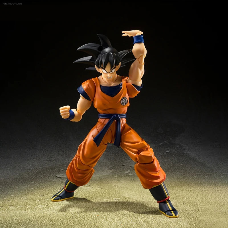 Bandai genuine original SHF Dragon Ball series Son Goku The lowest born Saiyan animation model ornaments toy collection gifts