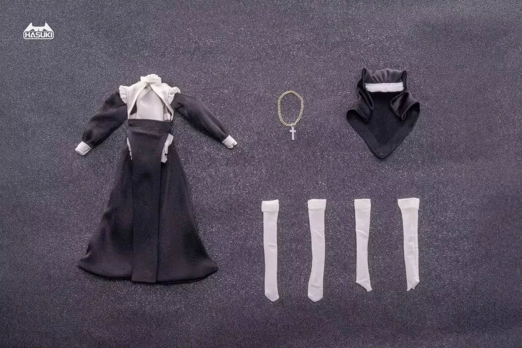 In Stock HASUKI Pocket Art PA009 Friede Succubus Nun White Master Mariannu 1/12 Women Soldier Anime Action Figure Toy Model