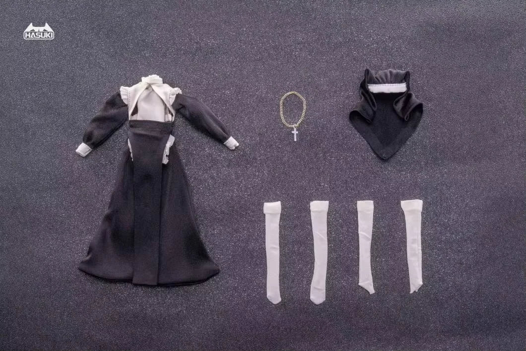 In Stock HASUKI Pocket Art PA009 Friede Succubus Nun White Master Mariannu 1/12 Women Soldier Anime Action Figure Toy Model