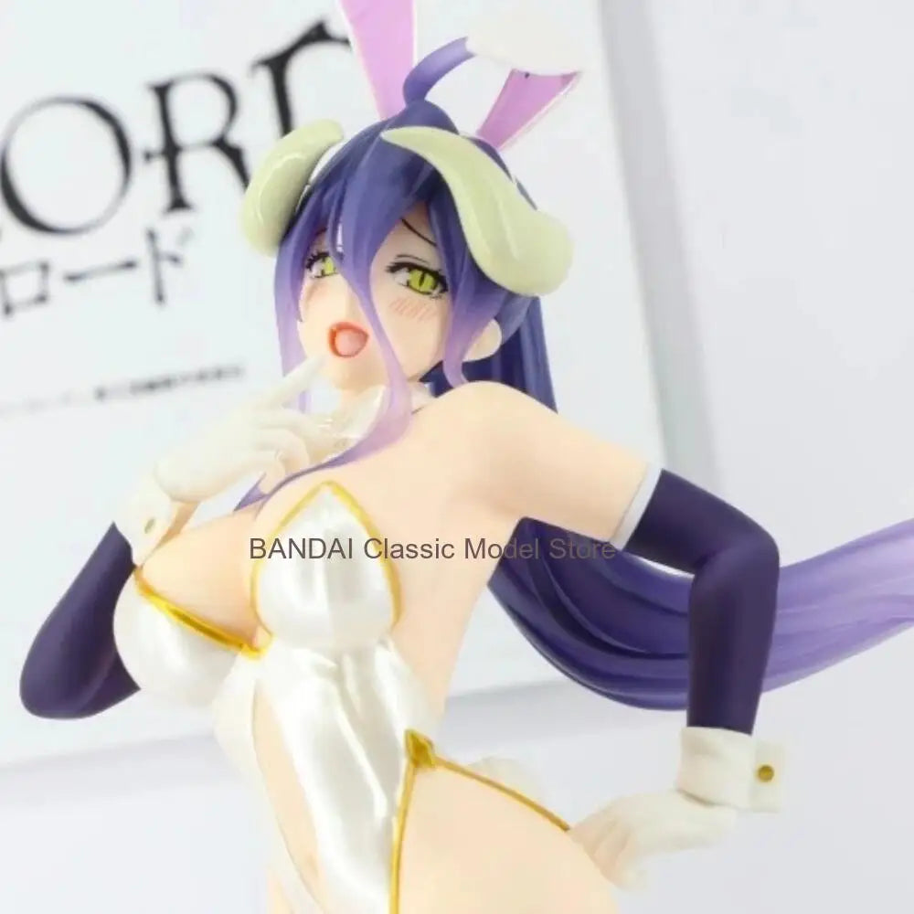 In Stock System Service Original Genuine One-Seventh Carat 1/7 Overlord Albedo Bunny White Ver 19cm Model Toys Anime Girl Figure